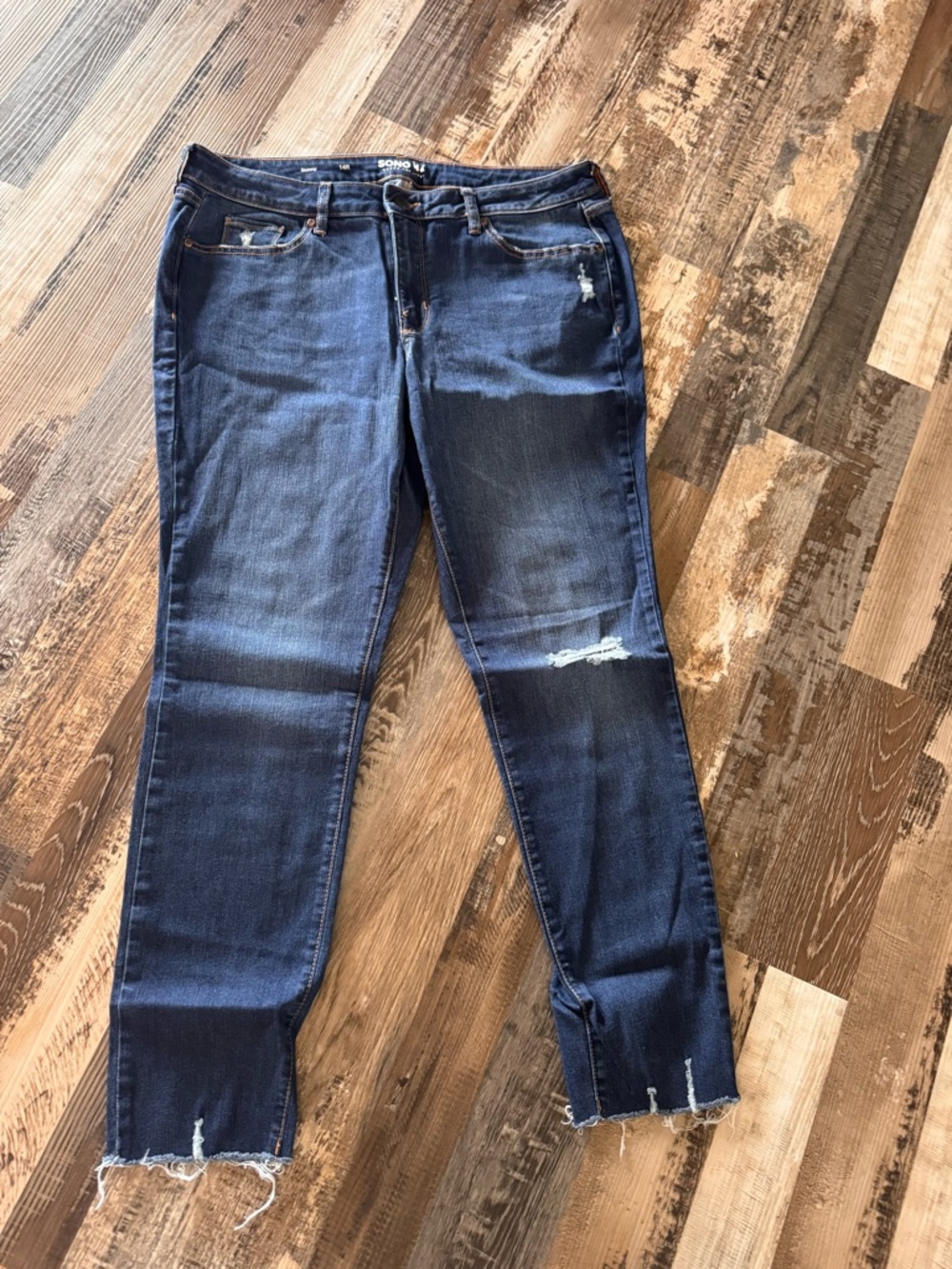 SONOMA Dark Blue Skinny Jeans with Distressed Details